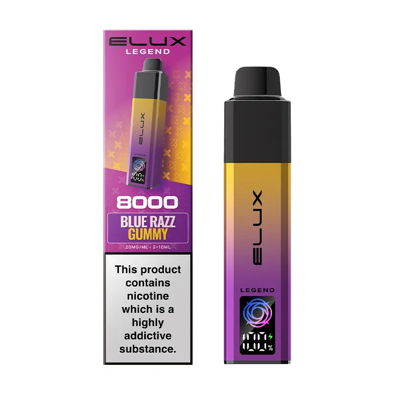 Blue Razz Gummy Elux Legend 8000 Prefilled Pod Kit